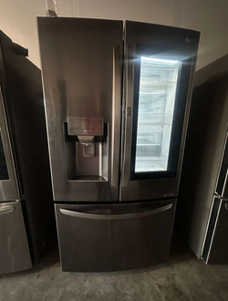 LG French Door Fridge w/ InstaView + Ice/Water – Black Stainless