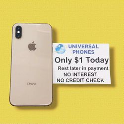 APPLE IPHONE XS 64GB UNLOCKED.  DRONE $1 DOWN TODAY REST IN PAYMENTS.NO CREDIT CHECK 