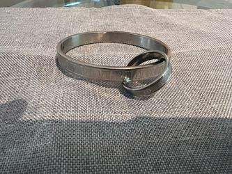 Silver Roman Numeral Bangle Bracelet and ring