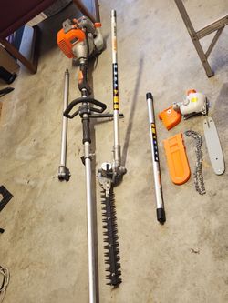 Professional Gas Powered 13' Hedge Trimmer with Saw attachment