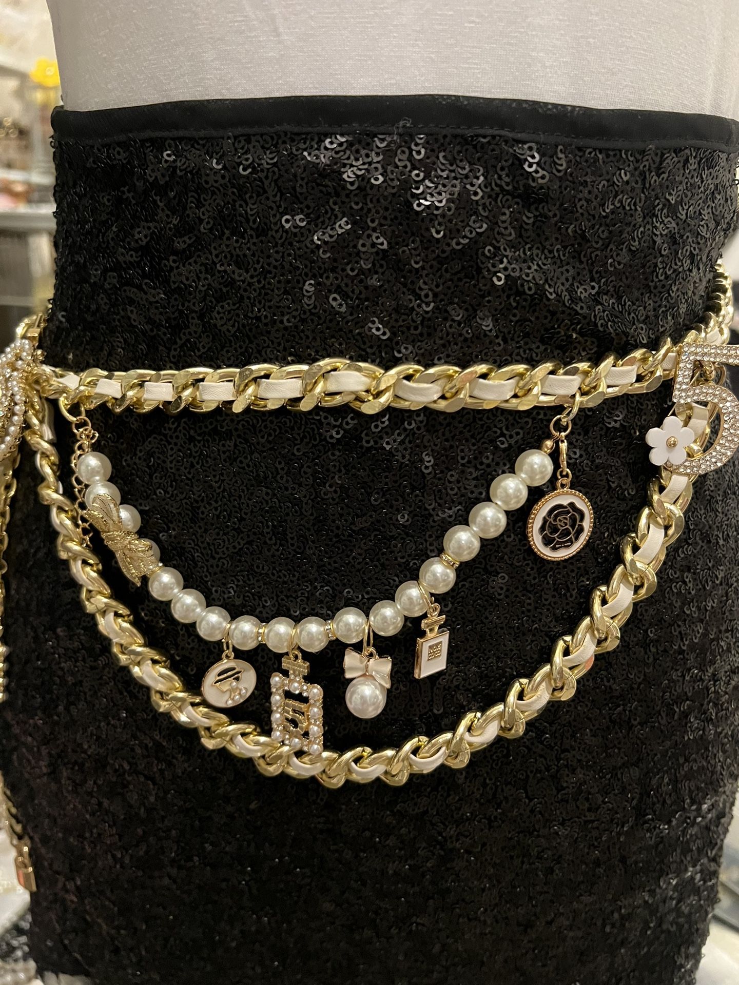 Designer Gold Chain Belt