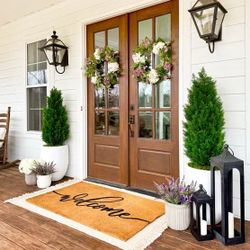 Brand New 4’ UV Resistant Cedar Trees – 2 Pack – In Box