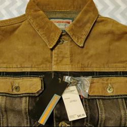 Kids Thick Denim Jacket With Corduroy