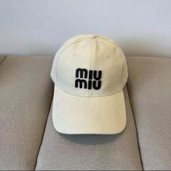 Miu Miu Women's Cream and Tan Hat