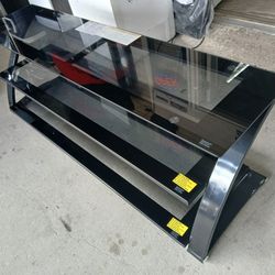 Office star products Glass 3 Shelves tv stand SKU. VLR67 up to 80" tv or 150 lbs or less