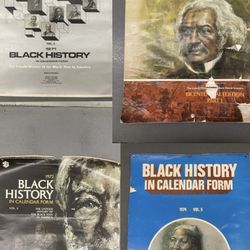 Vintage 1970s Black History Calendars - Progressive Black Associates PBA Lot of 4 