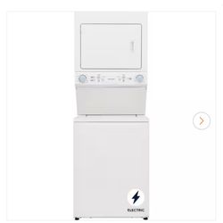 Frigidaire 3.9 cu. ft. Washer and 5.5 cu. ft. Dryer Electric Long Vent Stacked Laundry Center In White 