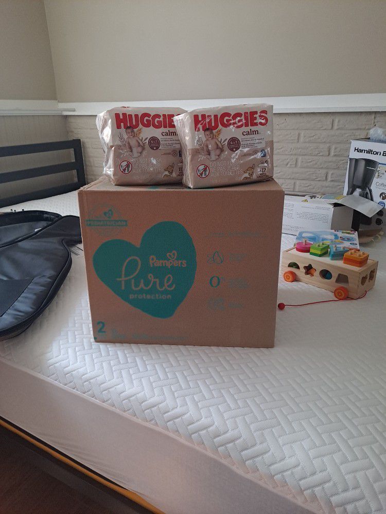 DIAPERS BOX AND  WIPES