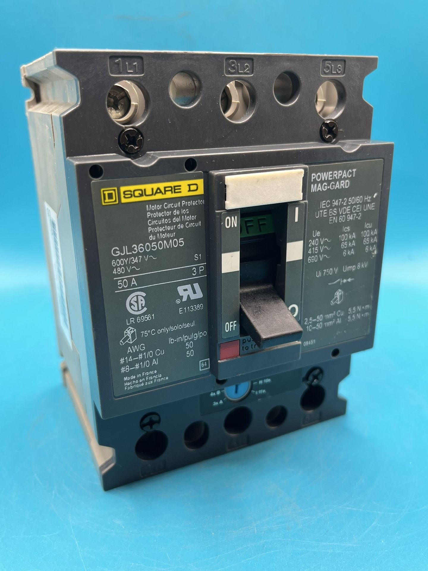 Square D GJL36050M05 Motor Circuit Protector 50 Amp