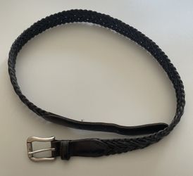 Men's Braided Black Coach Belt; size 38