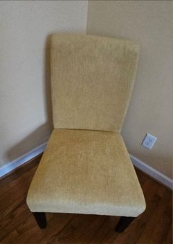 Porch & Den Vista Armless Chenille Accent Chair Yellow NEW