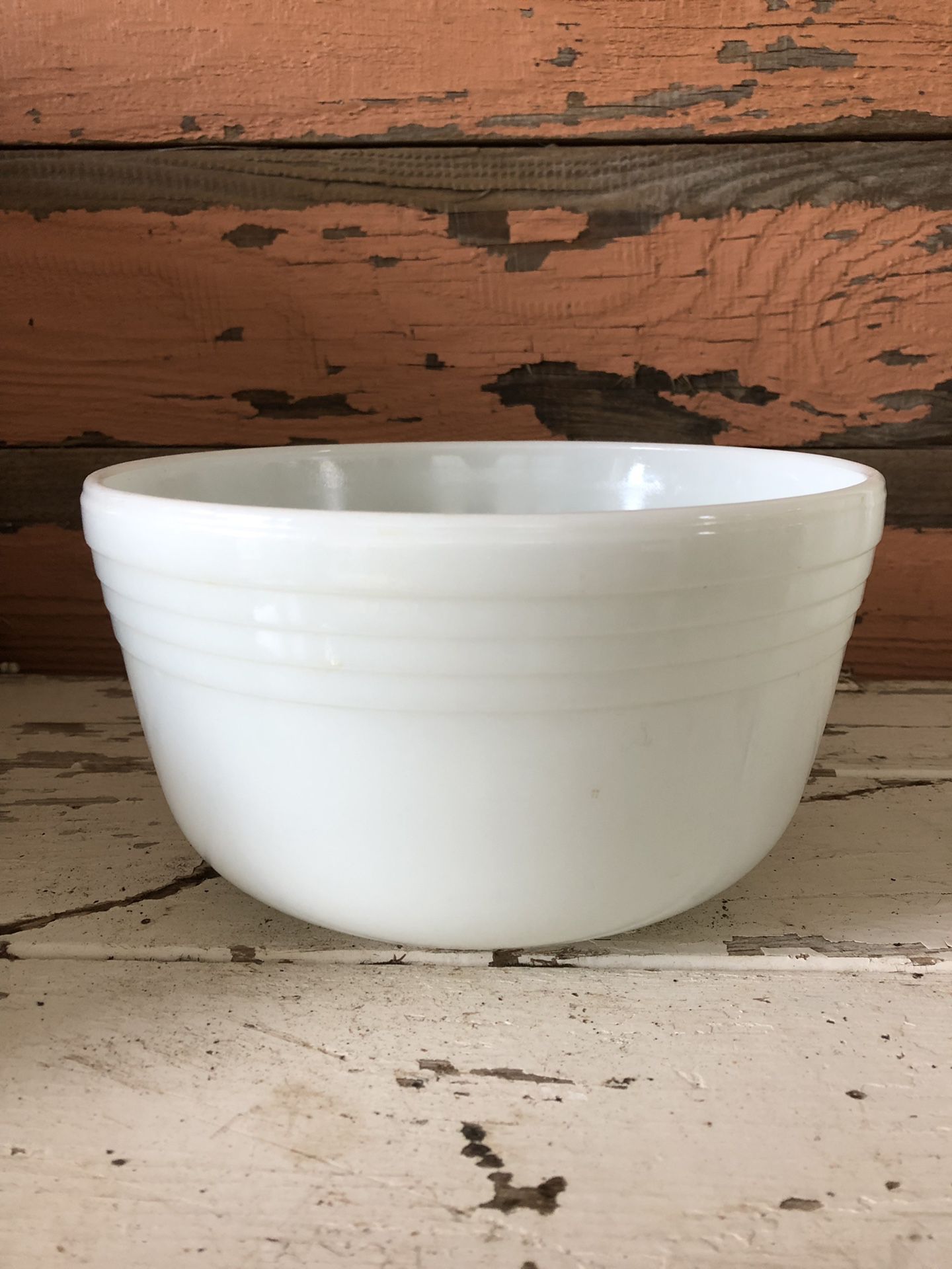 Vintage Pyrex White Glass Mixing Bowl