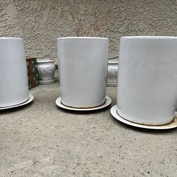 White Ceramic Pots