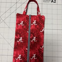 Double Sided Pouch With Two Zippers - Fully Lined - 8 1/2” X 5” - New