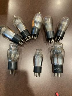 8 Vintage vacuum tubes untested on tester but out of a working unit