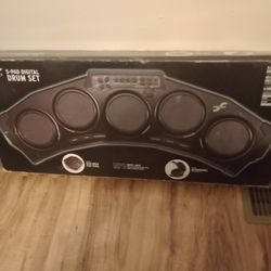 5 Pad Digital Drum Set With mp3 Jack By FIRST ACT
