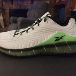 (Size 11) Men's, Brand New, Reebok Zig Kinetica 'White Solar Green' No Box
