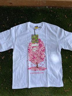 Bape cherry blossom tee, size: small