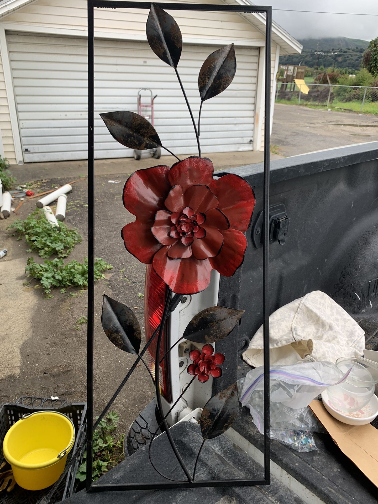 Rose Flower Wall Art 36” X 12”