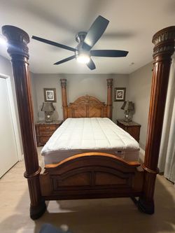 Oak Wood Bedroom Set