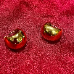 18K Gold Plated Hoop Earrings 