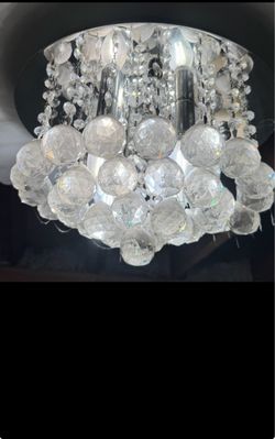 Crystal Ball Flush Mount Ceiling Light
