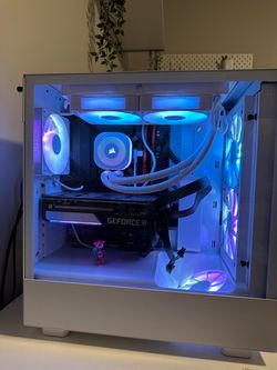 White Gaming PC and Peripherals