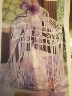 Bird cage style  gift card holder