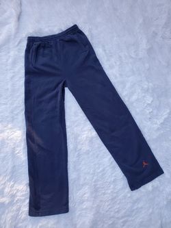 JORDAN BLUE SWEATPANTS WITH ORANGE LOGO