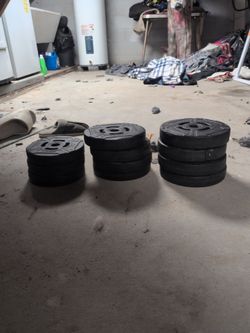 56 pounds Four five and six pound plates