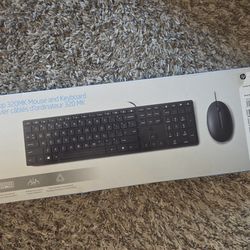 HP 320MK Wired Desktop Mouse and Keyboard Combo (9SR36AA) (((new )))