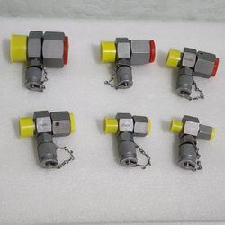 BSPP Hydraulic Swivel Run Tee Test Coupling Set 6Pc 9000 PSI Excavator Kit