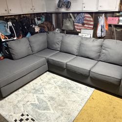 Grey Living Spaces Sectional Couch