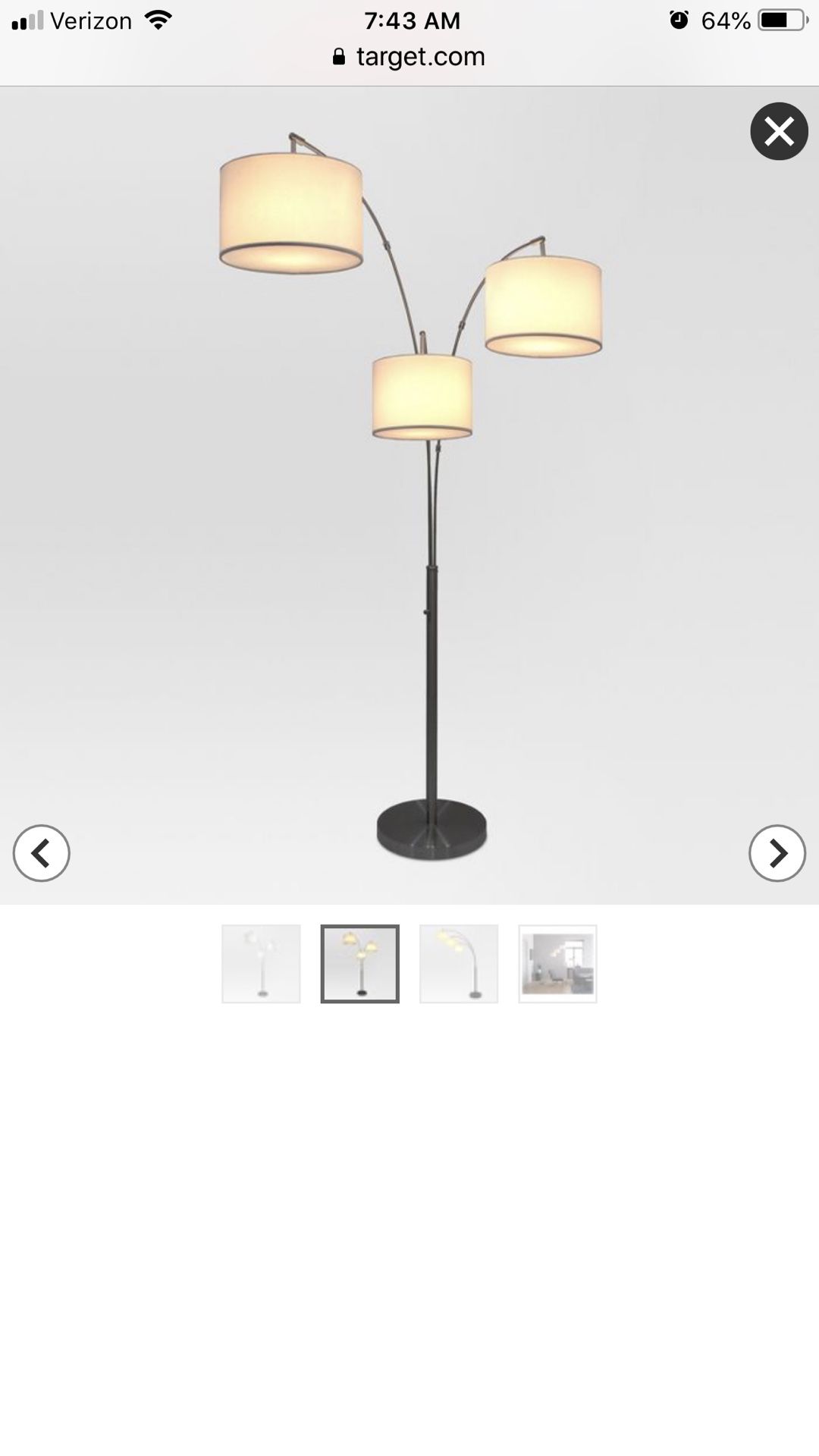 Brand New Arc Floor Lamp