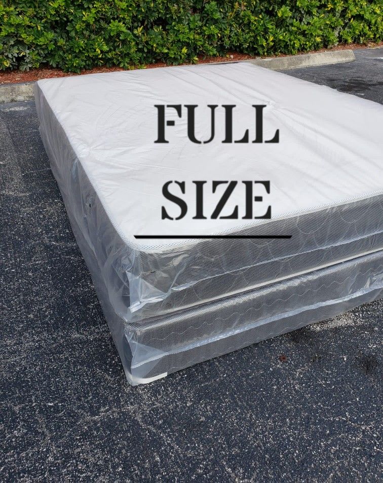 NEW FULL SIZE MATTRESS AND BOX SPRING-2PC