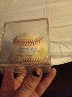 Official Vintage American League Baseball W/ the stamped signature of Bobby Brown (President of America League between 1(contact info removed) .
