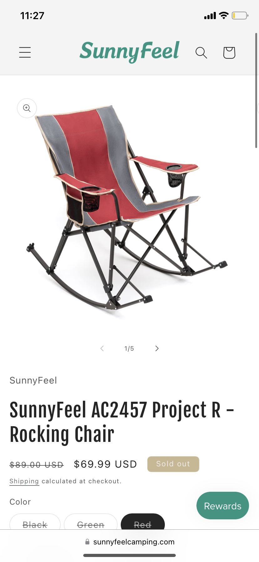 Sunny feel Rocking Chair Red