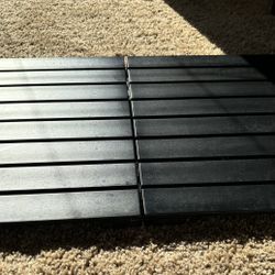 Foldable Bamboo Bath Mat for Shower, (Black, 23.5 x 15.6IN)