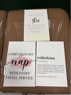 Esthetician/Skin Signs