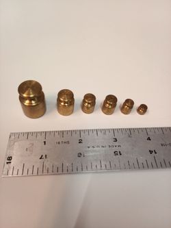 Brass Calibration Weight Set 6 Pieces