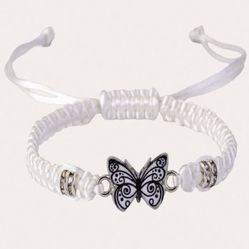 White N A Black , Butterfly Pull Tie Bracelet