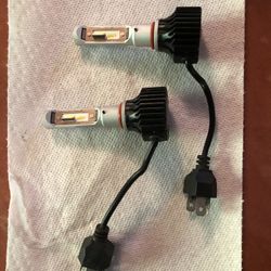 2005-2015 Tacoma LED High/Low beam headlight bulbs with adapter harness.