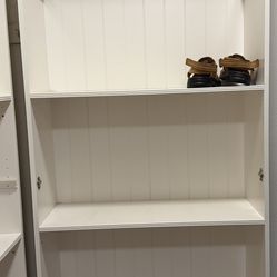 2 IKEA bookshelves with upgraded trim