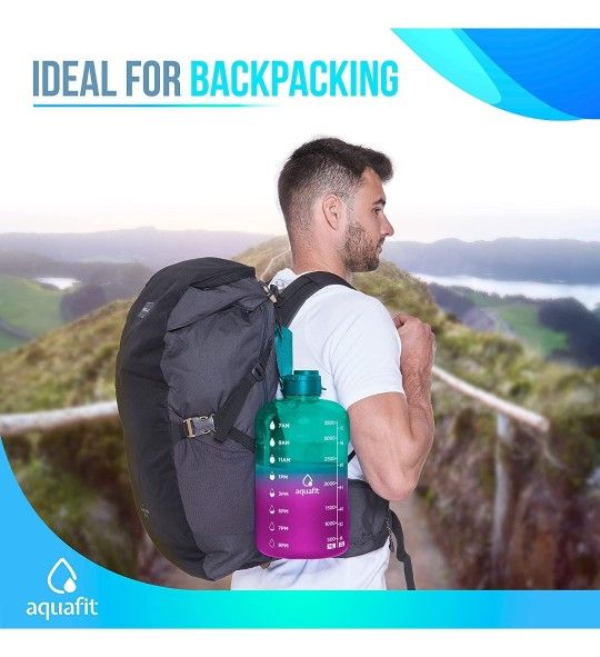 1 Gallon Water Bottle With Time Marker - Large Water Bottle Gallon Water Bottle Motivational One Gallon Water Bottle With Straw 1 Gallon Water Jug