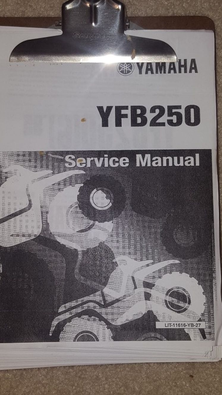 Service Manual For A Yamaha 1992 To 1998 Yfb250 Four Wheeler