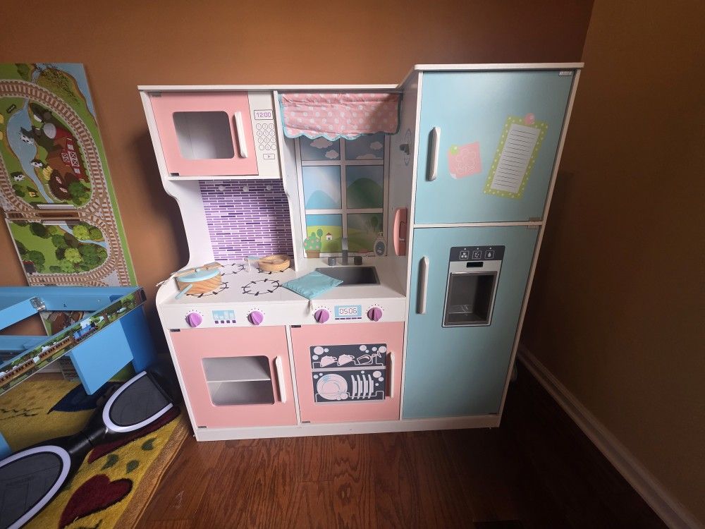 Kids Wooden Play Kitchen
