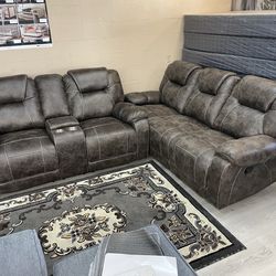 DARK GRAY RECLINER SET