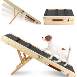 Dog Ramps For Small Dogs, 4 Adjustable Height 10" To 19" 
