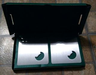 2 stainless steel coasters
