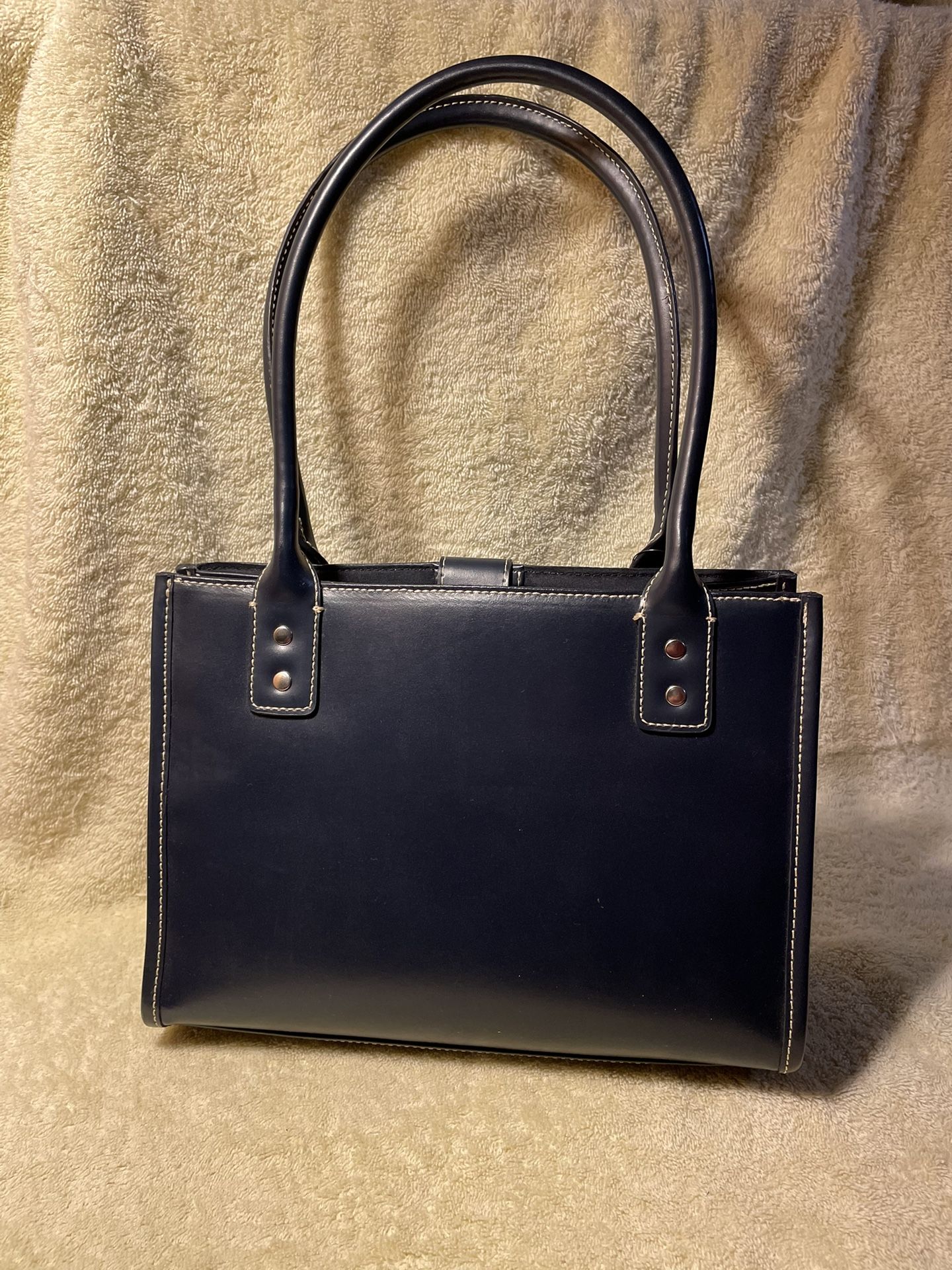 Wilson’s Leather Navy Handbag